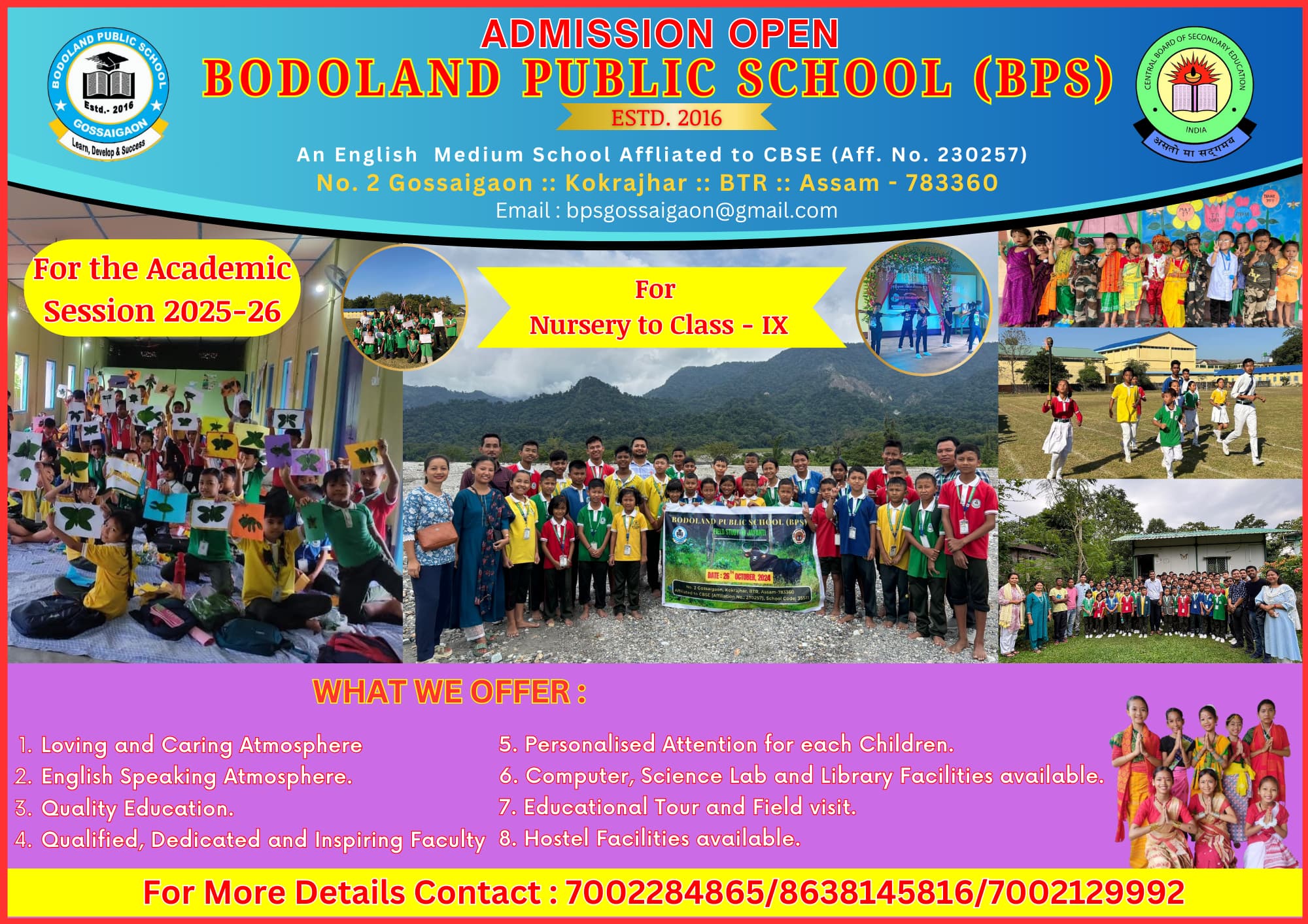 New Admission Session 202526 is Out Bodoland Public School